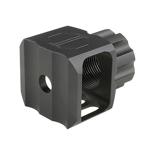 ATLAS CUSTOM WORKS 360 X37 AK STYLE MUZZLE BREAK WITH BLAST SHIELD - BLACK