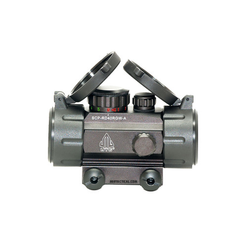 UTG 3.8 INCH ITA RED/GREEN CQB DOT SIGHT WITH INTEGRAL MOUNT