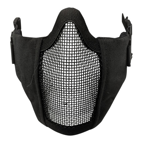 ASG V3 METAL MESH MASK WITH CLOTH SIDES - BLACK