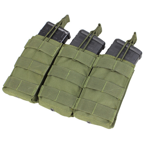 TRIPLE OPEN TOP M4/M16 MAG POUCH OD for $17.99 at MiR Tactical