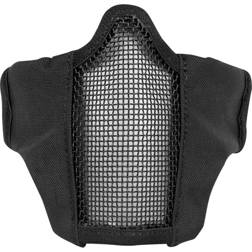 VALKEN TANGO METAL MESH LOWER FACE MASK WITH CLOTH SIDES - BLACK