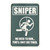 "SNIPER - NO NEED TO RUN... YOU'LL ONLY DIE TIRED" PVC MORALE PATCH