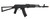 LANCER TACTICAL AK-74M W/ SKELETON FOLDABLE STOCK AEG AIRSOFT RIFLE - BLACK