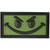 BIG EVIL SMILEY PVC MORALE PATCH OD GREEN