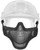 UK ARMS METAL MESH LOWER HALF MASK WITH DOUBLE STRAP - BLACK