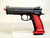 *** SOLD ***  MIR TACTICAL 'LITTLE NICKY' KJ WORKS PACKAGE 2 ASG CZ SP-01 SHADOW GREEN GAS BLOWBACK AIRSOFT PISTOL - BLACK / RED