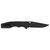 SOG KNIVES & TOOLS SALUTE MINI FOLDING KNIFE WITH 3.1" BLADE AND G10 HANDLE - HARDCASED BLACK FINISH / BLACK HANDLE