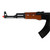 LANCER TACTICAL AK 47S REAL WOOD AIRSOFT CARBINE AEG - BLACK
