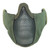 VALKEN TANGO METAL MESH LOWER FACE MASK WITH CLOTH SIDES - OLIVE DRAB