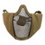 ASG LOWER FACE METAL MESH MASK WITH CHEEK PADS AND EAR PROTECTION - TAN