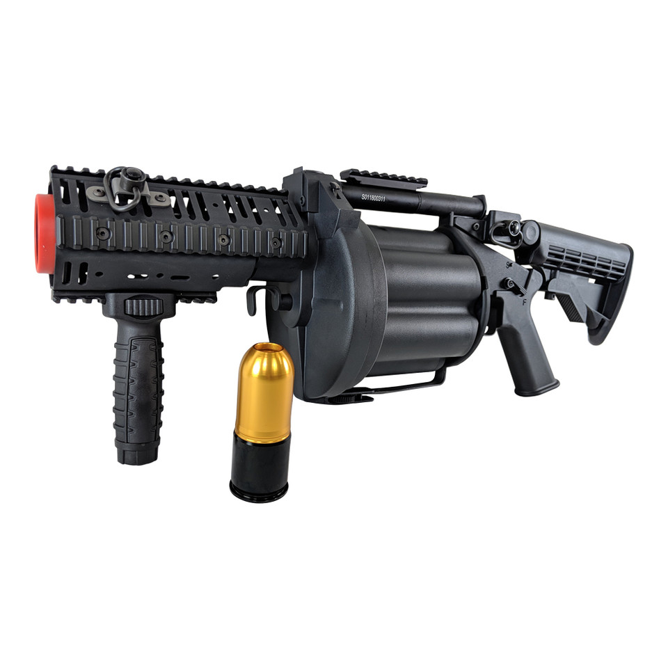 MULTIPLE GRENADE AIRSOFT LAUNCHER BLACK low price of 144.49