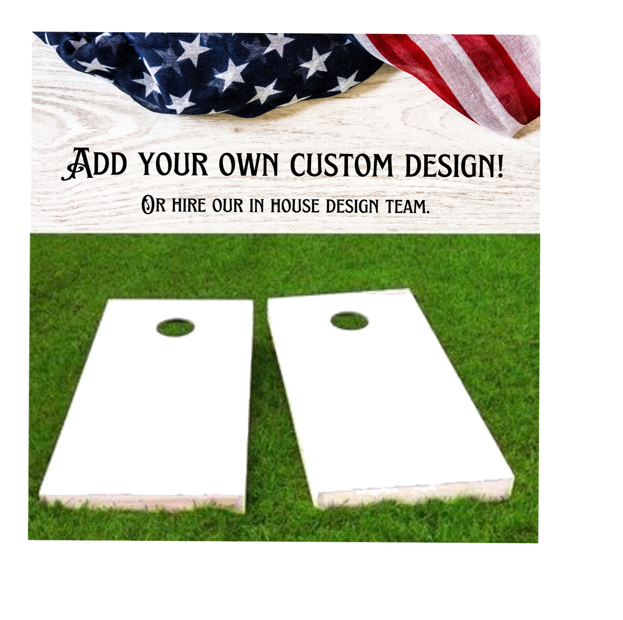 Tournament size Custom design cornhole board set