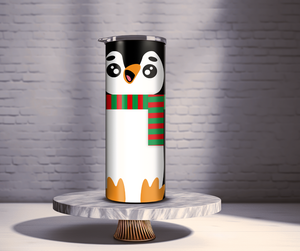 Penguin Christmas Tumbler – 20 oz Insulated Skinny Tumbler – view 2