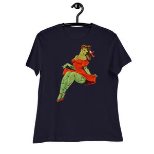 Embrace your inner undead darling with the Brat Style Lady in Red Pin Up Zombie Women's Relaxed T-Shirt. This unique tee features a captivating pin-up style zombie, elegantly clad in red, adding a touch of macabre chic to your wardrobe. Embrace your inner undead darling with the Brat Style Lady in Red Pin Up Zombie Women's Relaxed T-Shirt. This unique tee features a captivating pin-up style zombie, elegantly clad in red, adding a touch of macabre chic to your wardrobe.