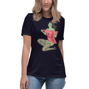 Express your unique style with this edgy and playful Brat Style Red Nightie and Fishnets Pinup Zombie Women's Relaxed T-Shirt. This tee is perfect for adding a touch of dark humor and rockabilly flair to your everyday wardrobe. Whether you're heading to a concert, grabbing coffee with friends, or simply relaxing at home, this shirt will make you stand out from the crowd. Express your unique style with this edgy and playful Brat Style Red Nightie and Fishnets Pinup Zombie Women's Relaxed T-Shirt. This tee is perfect for adding a touch of dark humor and rockabilly flair to your everyday wardrobe. Whether you're heading to a concert, grabbing coffee with friends, or simply relaxing at home, this shirt will make you stand out from the crowd.