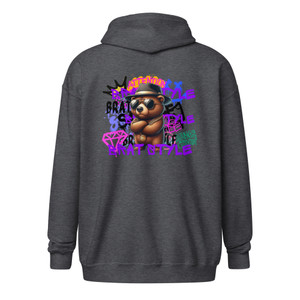 Brat Style Graffiti Teddy – Unisex Heavy Blend Zip Hoodie