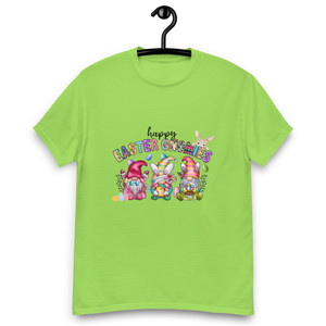 Celebrate Easter in adorable style with our Happy Easter Gnomies Unisex Classic Tee.