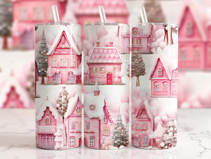 Vintage Pink Holiday & Winter 20 oz Tumblers — multiple seasonal designs
