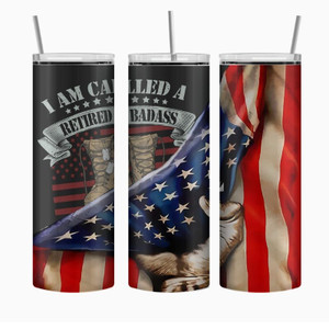 American Heroes Tumblers – 20oz Skinny Stainless Steel Tumbler – view 4