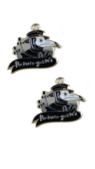 No Germs black plague earringsdangle earrings set. Unisex dangle earrings. Fahion cosmetic jewelery that brings to light the witches and the plague. A time traveling unique design. The gentle drop design is a suitable way to add a little gothic flair to any outfit. These earrings are the most fun way to express yourself. They have a stainless-steel hook. These earrings are so charming. The perfect addition to any jewelry box. Perfect gift for a loved one or buy for yourself. These earrings scream a genuine sense of style!