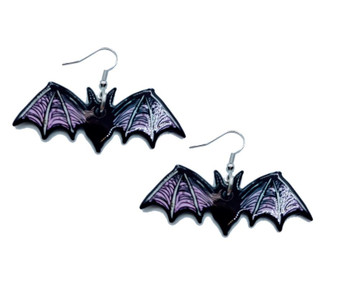 These cute little bat earrings are more than just for Halloween. The gentle drop design is a suitable way to add a little gothic flair to any outfit. These earrings are the most fun way to express yourself. They are made of quality acrylic and have a stainless-steel hook. These earrings are so charming. The perfect addition to any jewelry box. Perfect gift for a loved one or buy for yourself. These earrings scream a genuine sense of style!