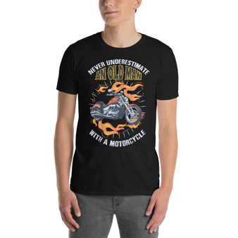 Make a statement without saying a word. This "Never Underestimate an Old Man with a Motorcycle" t-shirt from Brat Style is the perfect blend of classic style and bold attitude. Crafted for comfort and designed to turn heads, this tee is a must-have for anyone who appreciates the timeless appeal of motorcycle culture and the wisdom that comes with age. Make a statement without saying a word. This "Never Underestimate an Old Man with a Motorcycle" t-shirt from Brat Style is the perfect blend of classic style and bold attitude. Crafted for comfort and designed to turn heads, this tee is a must-have for anyone who appreciates the timeless appeal of motorcycle culture and the wisdom that comes with age.