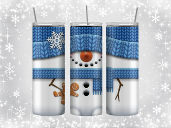 20oz capacity
Double-walled stainless steel construction
Custom printed design with cute snowman and gingerbread man
Keeps drinks hot or cold for hours
Durable and long-lasting