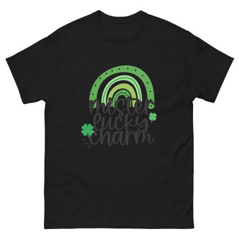 Show your St. Patrick's Day spirit with the Mister Lucky Charm Unisex Classic Tee. Add a touch of Irish charm to your wardrobe and celebrate in comfort and style. Don't miss out – order yours today and get ready to paint the town green!
