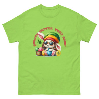 Celebrate Easter in style with a touch of laid-back coolness with our Groovy Easter Vibes Dude Unisex Classic Tee.