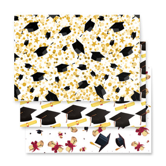 Make your graduation gifts stand out with our elegant Graduation Cap and Scroll Wrapping Paper. This high-quality wrapping paper is the perfect way to add a touch of sophistication and celebration to your graduation presents. Whether it's for a high school, college, or even kindergarten graduate, this design is sure to impress.