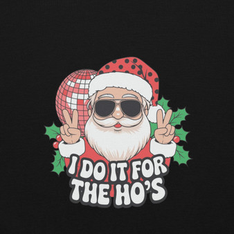 I Do It For The Ho’s funny Christmas hoodie