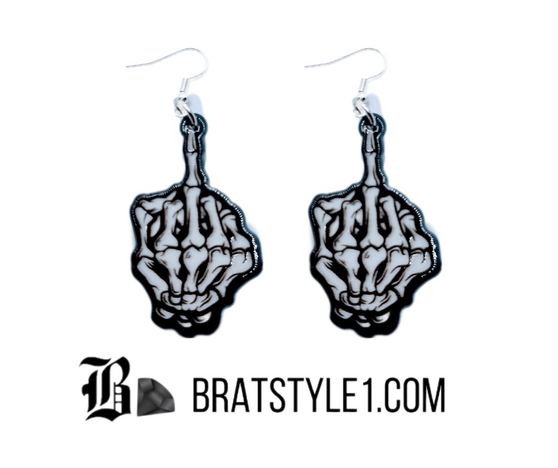 These Middle finger dangle earrings are made of quality acrylic and have a stainless steel hook. These earrings are so charming. The perfect addition to any jewelry box. Perfect gift for a loved one or buy for yourself.