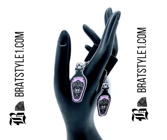 These  potion bottle dangle earrings are made of quality acrylic and have a stainless steel hook. These earrings are so charming. The perfect addition to any jewelry box. Perfect gift for a loved one or buy for yourself.