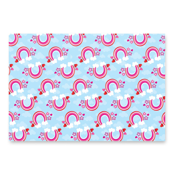 Wrap your gifts in style with these Blue cloud rainbow premium wrapping paper sheets! Get three high-quality, matte-finished sheets and add a touch of elegance to birthdays, anniversaries, and other celebrations.