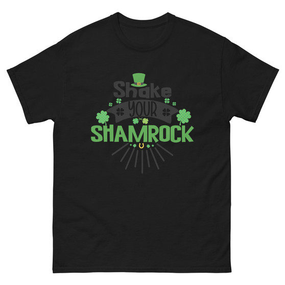 Celebrate St. Patrick's Day in style with our comfortable and festive "Shake Your Shamrock" tee. This classic unisex design is perfect for parades, parties, or simply showing off your Irish spirit.