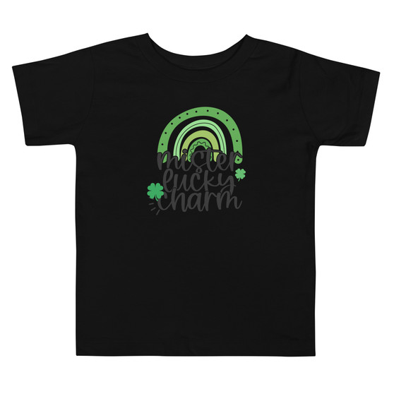 This charming St. Patrick's Day tee is a must-have for your little one's wardrobe. It's comfortable, stylish, and perfect for celebrating the holiday in style. Don't miss out—add the Mister Lucky Charm Toddler Short Sleeve Tee to your cart today!