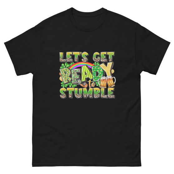 Celebrate St. Patrick's Day in style and comfort with our "Get Ready to Stumble" Unisex Classic Tee. This isn't just a shirt; it's a statement. Made from premium, breathable cotton, this tee offers a comfortable fit that's perfect for all-day wear, whether you're joining the parade or enjoying a festive gathering.