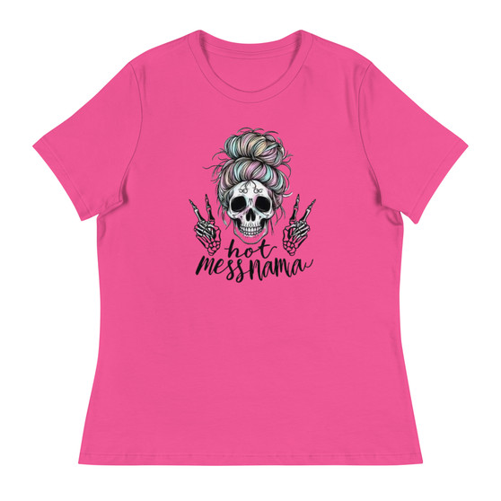 The "Hot Mess Mama" graphic adds a touch of playful humor and relatable charm. It's a stylish reminder that it's okay to embrace the imperfections of motherhood. This t-shirt is more than just clothing; it's a statement of solidarity for all the amazing moms out there. The "Hot Mess Mama" graphic adds a touch of playful humor and relatable charm. It's a stylish reminder that it's okay to embrace the imperfections of motherhood. This t-shirt is more than just clothing; it's a statement of solidarity for all the amazing moms out there.