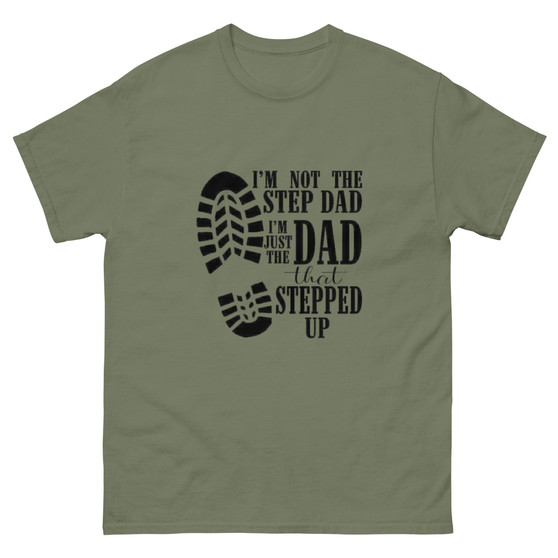 Celebrate the incredible dads who rise to the occasion with our "I'm the Dad That Stepped Up" Unisex Classic Tee. This isn't just a t-shirt; it's a statement of strength, love, and commitment. Made for the modern dad, this tee offers both comfort and style, perfect for everyday wear or special occasions. Show the world your pride and let your actions speak volumes with this meaningful and stylish garment.