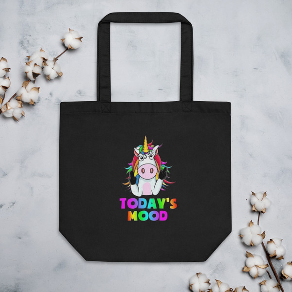 Today's Mood Unicorn Eco Tote Bag