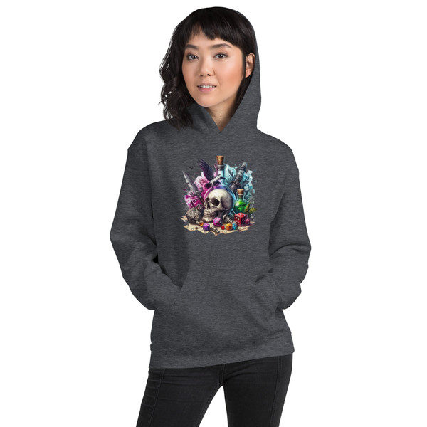 Imagine yourself stepping into a world where shadows dance and magic thrives. This hoodie encapsulates that very essence, allowing you to express your unique personality and passion for the fantastical. Whether you're attending a convention, exploring a hidden gem in the city, or simply relaxing at home, this hoodie will keep you warm and stylish.