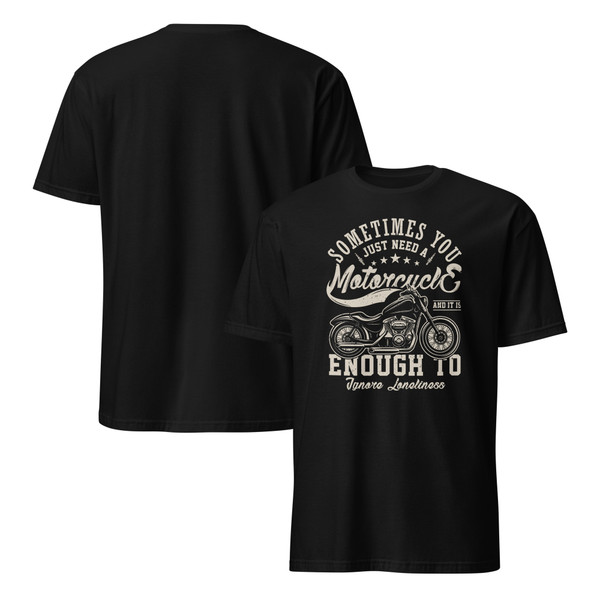 Ignore Loneliness Motorcycle Graphic Tee – Unisex T-Shirt – view 2