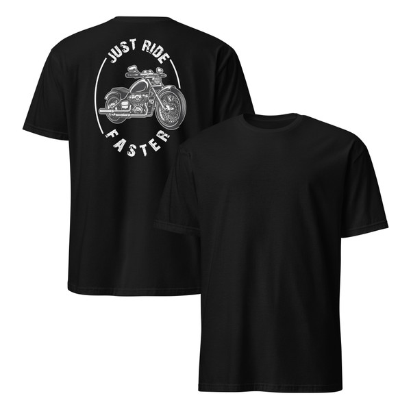 This Just Ride Faster tee is more than just a piece of clothing; it's a statement of your attitude. Show the world your need for speed and add a touch of Brat Style to your everyday look.