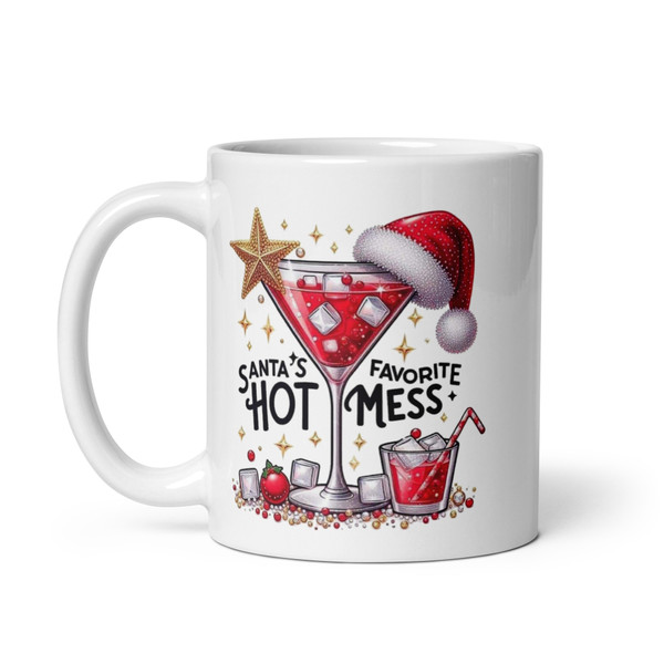 Santas Favorite hot mess White glossy mug