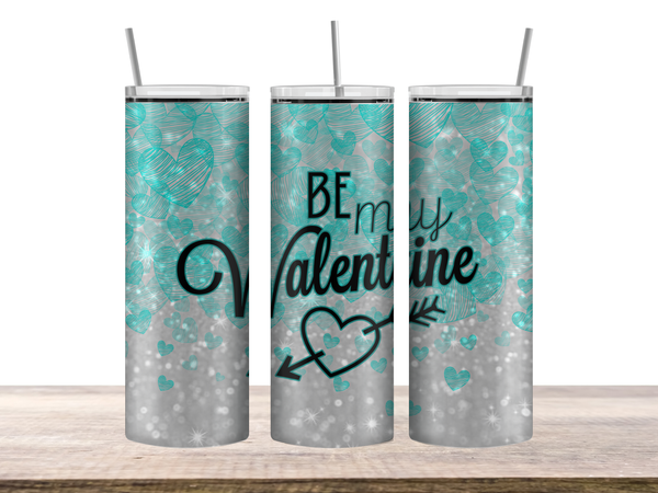 Be My Valentine Glitter-Style Tumbler – 20 oz Stainless Steel – view 9