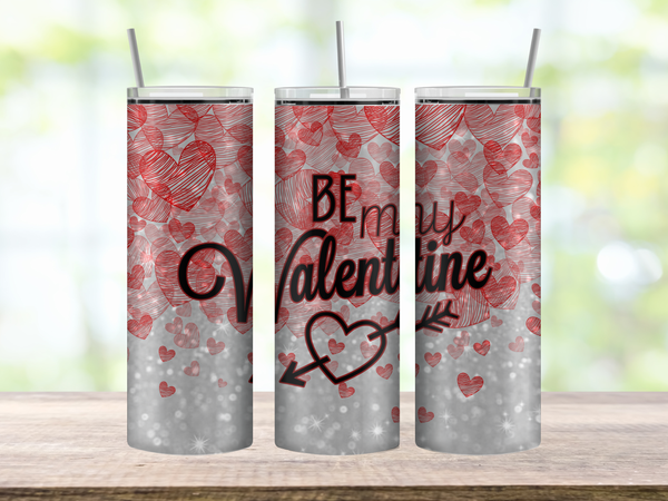 Be My Valentine Glitter-Style Tumbler – 20 oz Stainless Steel – view 12