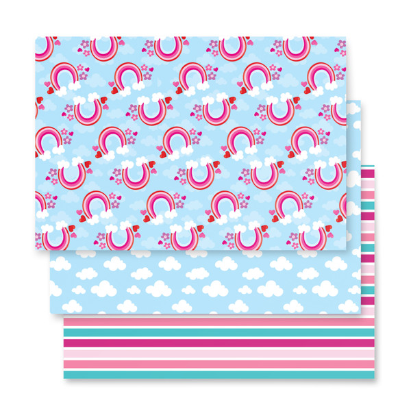 Wrap your gifts in style with these Blue cloud rainbow premium wrapping paper sheets! Get three high-quality, matte-finished sheets and add a touch of elegance to birthdays, anniversaries, and other celebrations.