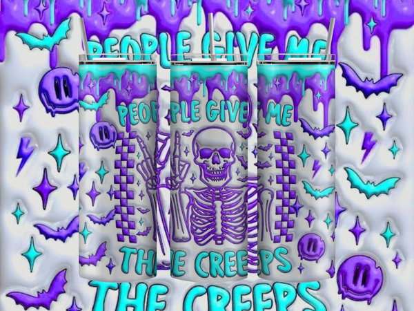 People Give Me the Creeps Puff-Style Tumbler – 20 oz Stainless Steel – view 2