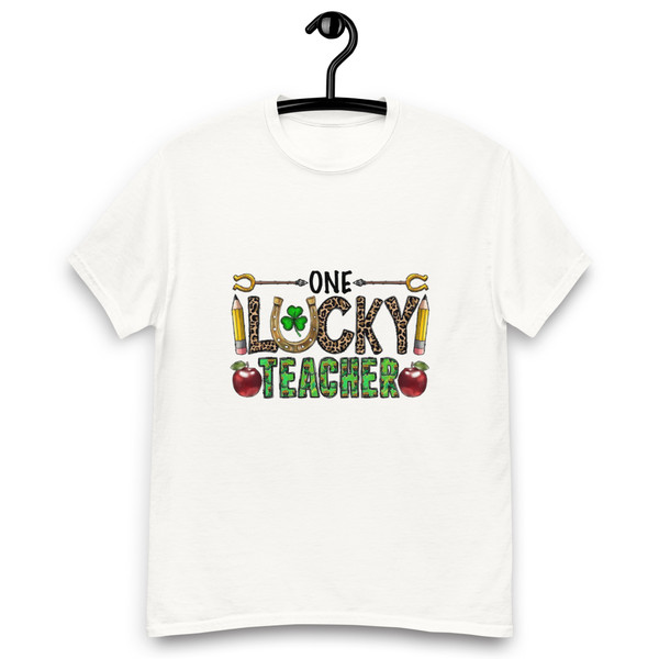 This Lucky Teacher St. Pat's Unisex Classic Tee is the perfect way to show your festive spirit. Add a touch of Irish charm to your wardrobe and celebrate St. Patrick's Day in style and comfort.