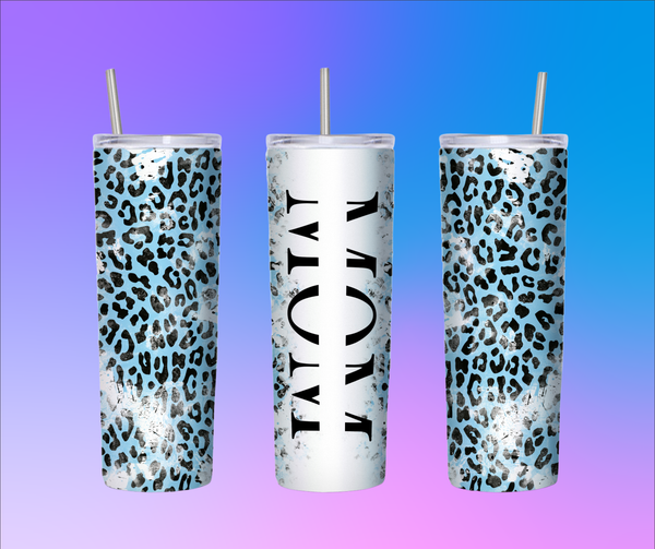 Mom Cheetah Print Tumbler – 20 oz, Multiple Colors – view 2